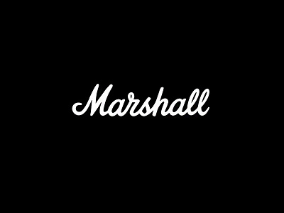 Logotype Redraw #5 — Marshall brush lettering logo logotype script type