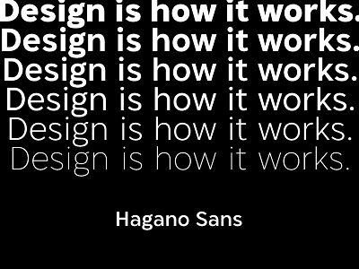 Hagano Sans Preview 1 font sans serif typeface