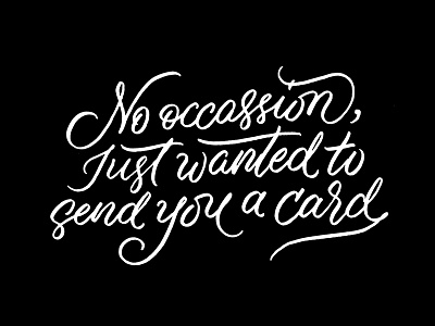 No Occasion greeting cards hand lettering lettering quotes script typography