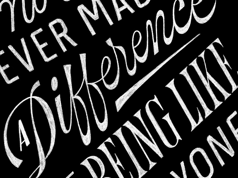 Made A Difference typography lettering type
