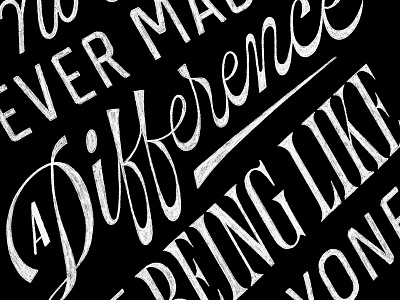 Made A Difference lettering type typography