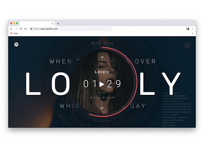 Spotify Concept design typography ui web