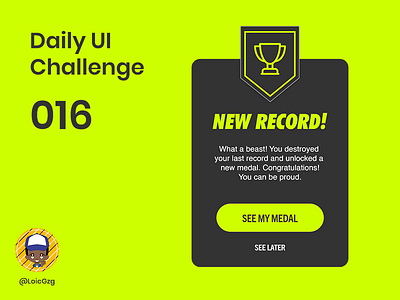 Daily UI Challenge 016 - Pop-Up / Overlay