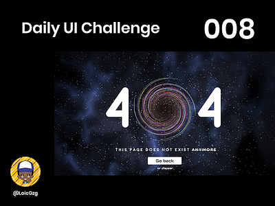 Daily UI Challenge 008 - 404