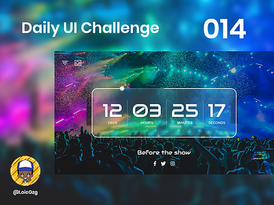 Daily UI Challenge 014 - Countdown arimo audience audiowide challenge concert countdown daily ui days dj hours music show