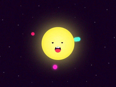 Ohh Celestial Bodies! 2d animation animation character illustration motion design motion graphics