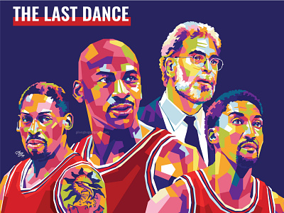 The Last Dance Pop Art illustration artwork basketball illustration illustrator michael jordan nba poster pop art sport the last dance vector wpap
