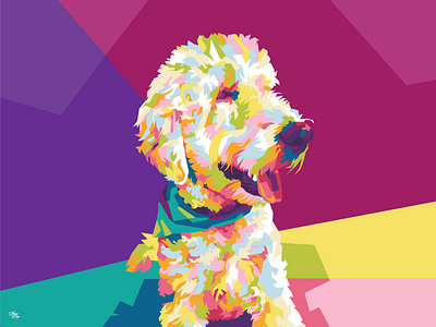 Colorful Pop Art Pet artwork colorful digitalart dog illustration illustrator pet pet illustration pop art portrait vector wpap