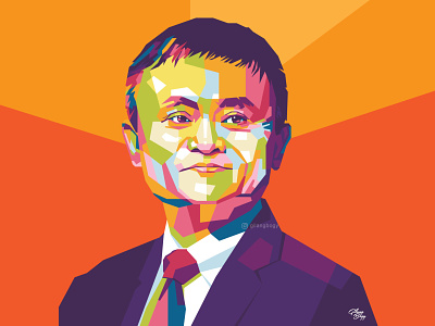 Jack Ma Artwork alibaba artwork colorful digitalart illustration illustrator inspirational jack ma people pop art poster vector wpap