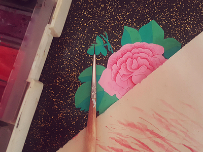 Golomorgh flower painting persianart
