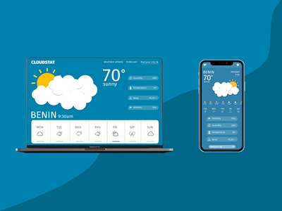 Weather Project adobe clouds figma illustrations iphone landing page macbook ui ux weather