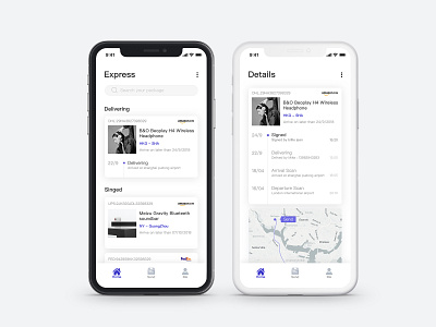 express delivery app ui