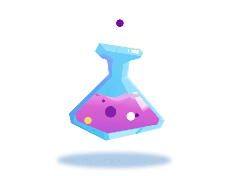chemistry animation flat icon illustration ui