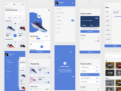 Nike app redesign adobe xd android app dailyui design dribbble ios typography ui uidesignpatterns ux