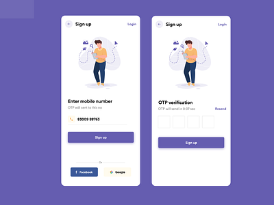 Signup screens android app app appdesign branding dailyui design dribbble illustration logo signup signup screen ui uidesign uidesignchallenge uidesignpatterns uidesigns uiux ux webdesign websitedesign