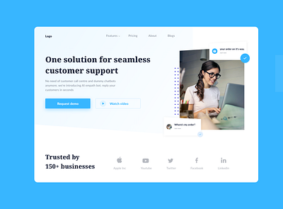 Saas Landing page android app b2b branding dailyui design dribbble identity illustration ios landing page design mobiledesign saas design typography ui uidesign uidesignpatterns ux uxui