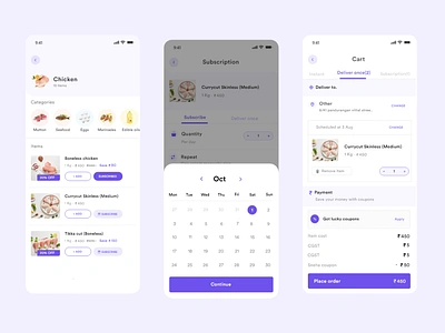 Meat delivery app adobe xd android app appdesign dailyui delivery delivery app design dribbble illustration interaction iosdesign minimal typography ui uidesignpatterns uiuxdesign website design