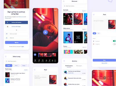 Short video platform android app appdesign dailyui delivery service design dribbble interaction ios tiktok typography ui uidesignpatterns ux