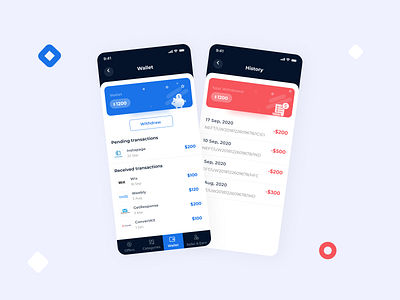 Wallet screen - App design