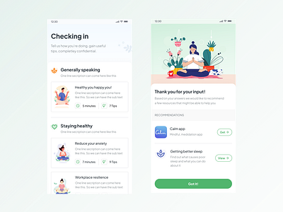 App Design - Mental wellness app design branding dailyui design dribbble fitness app illustration landing page design logo meditation app mental wellness app natural app typography ui uidesignpatterns ux web design yoga app