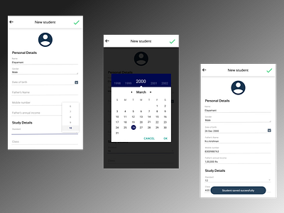 student forms-ssbb adobe xd android app dailyui design dribbble figmadesign material design material icons product designer ui uxdesign