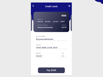 DailyUi 002-credit cards checkout adobe xd android app branding dailyui design dribbble illustration ios logo typography ui ux vector