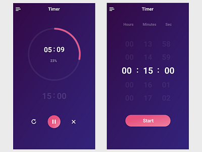 DailyUI 014 - Timer adobe xd android app app branding dailyui design dribbble icon interaction ios typography ui ui ux design uidesign uidesigner uidesignpatterns ux uxdesign uxdesigner vector