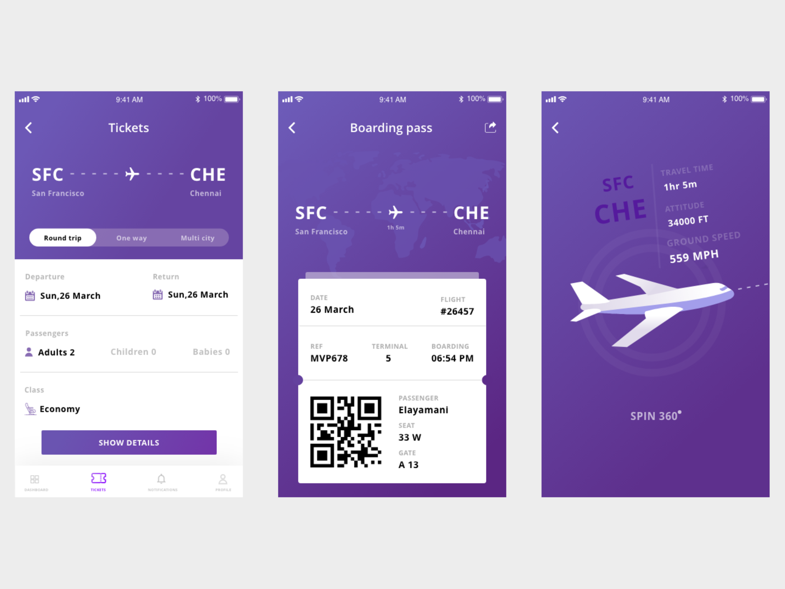 DailyUI 024- Boarding pass by Elayamanikandan on Dribbble