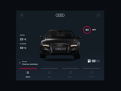 DailyUI 034 - Car interface adobe xd android app branding car dailyui design dribbble interaction interface ios logo typography ui ui ux design uidesign uidesigner uidesignpatterns ux uxdesign web