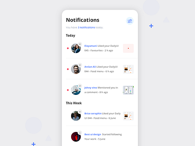 DailyUI 047 - Activity feed activity feed adobe xd android app branding dailyui design dribbble flat interaction ios logo minimal notifications typography ui ui ux design uidesign uidesignpatterns ux web