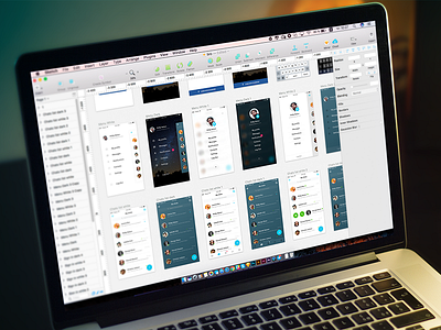 UI kit chat kit messenger sketch trendy ui