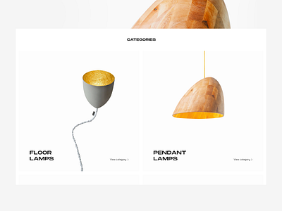 Lamp Store clean ecommerce lamp light minimalistic store web wood