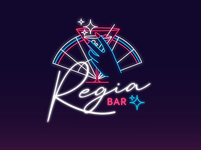 Regia Bar - Gay Bar Logo bar branding cocktail fan gay logo manuelvergara nails queer regia