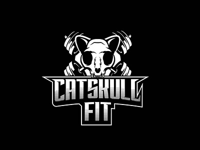 Catskull Fit - Logo branding cat catskull coach exercise fitness logo manuelvergara skull training