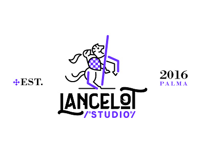 Lancelot Studio Logo Design barbarosa brand cali camelot code colombia development knight lancelot logo spear studio
