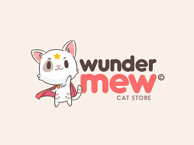 Wundermew Cat Store Logo Design art barba rosa brand cali cat catstore colombia design graphic design graphicdesign store wundermew
