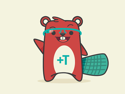 Telecastor | Mascota de +Teletrabajo art barba rosa beaver brand cali castor colombia design graphic design graphicdesign mascot pet