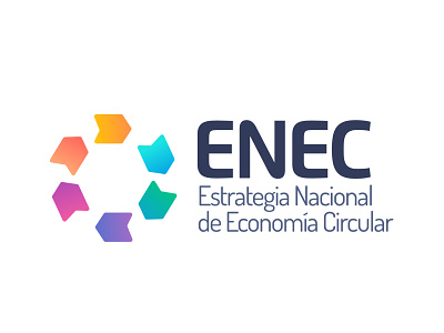 Logo ENEC - Estrategia Nacional de Economía Circular arrow barbarosa brand circular colombia economia enec logo minambiente