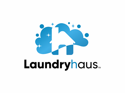 Laundryhaus branding design flat logo minimal
