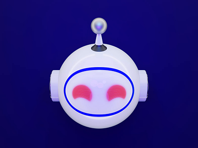 Apollo App Icon 3d apollo app design icon logo lucas haas reddit robot ui