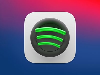 Spotify Icon for BigSur app big sur icon logo lucas haas macos macos icon music spotify ui