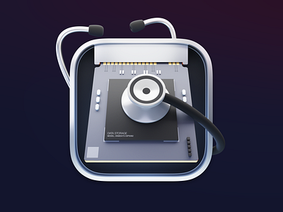 Disk Utility icon for Big Sur 3d app big sur disk utility drive icon icon design iconography lucas haas macos ssd