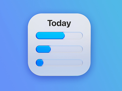Daily Time Tracking Icon Animation 3d animation app big sur icon ui