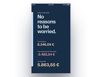 Banking app app banking euro finance fintech ios money steuer ui usability ux