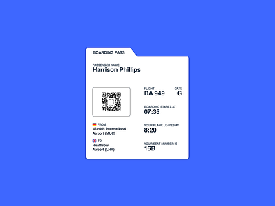 Simple Boarding Pass