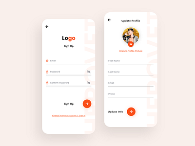 Signup + Profile UI adobe xd aesthetic design create account design minimalist design profile ui sign up design signup page uiux uiuxdesign user profile user profile ui design