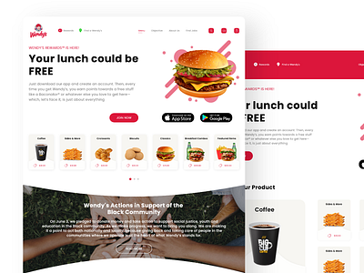 Wendy's Fast Food Website Redesign