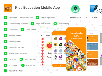 Kids Pre School Learning App - Educational App For Purchase android app development android apps android design educational app features kids android app kids app kids learning app lists school app