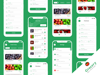 Grocery App Challenge adobe adobe xd design figma fruit app fruit shop grocer grocery grocery app design grocery app uiux meat app new apps design shop ui ux
