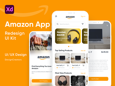 Amazon App UI Kit Redesign amazon ui